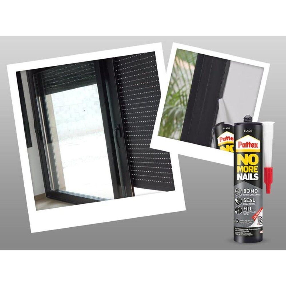 Límkýtti 280ml Pattex No More Nails Bond-Seal-Fill svart