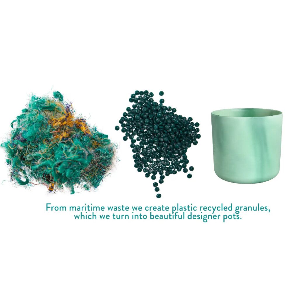 Blómapottur Ocean Ø22cm grænn