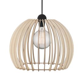 Hangandi ljós E27 Chino viður Ø40 cm