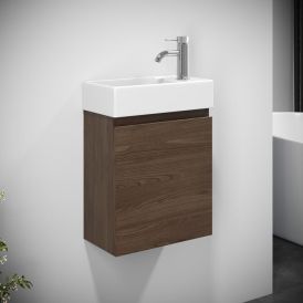 Handlaugarskápur 40 cm Camden Slim Integrated hnota