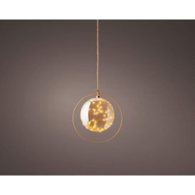 Jólakúla hangandi Ø26 cm LED Lumineo gyllt