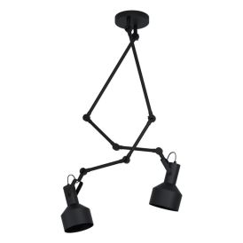 Hangandi ljós 2xE27 Takeley 132,5cm svart
