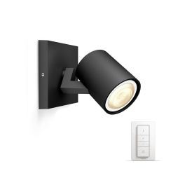 Veggljós GU10 Philips Hue svart