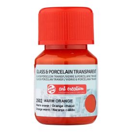 Föndurmálning gler&postulín gegnsætt 30ml Warm Orange