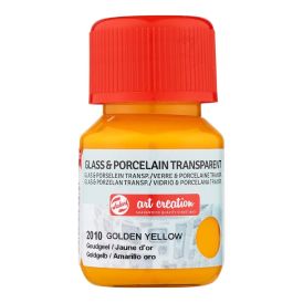 Föndurmálning gler&postulín gegnsætt 30ml Golden Yellow