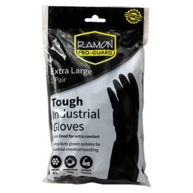 Gúmmíhanskar svartir XL Ramon