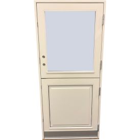 Tvískipt hurð H/út m/gleri og sparkbretti 2115 x 880 mm hvít
