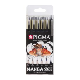 Skrautblýantar Pigma fineliner Manga 6 stærðir
