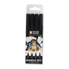 Skrautpenna sett Pigma Sensei manga svartir 4stk