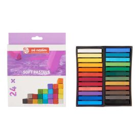 Pastellitir mjúkir 24 stk sett