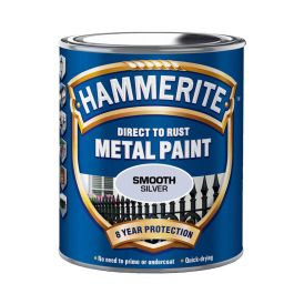 Járnmálning Hammerite smooth 0,25L silfurgrá