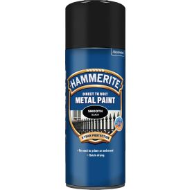 Járnsprey slétt áferð Hammerite svartur 400ml