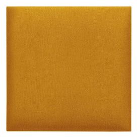 Veggpúði fyrir rúmgafl velvet 41 30x30 leir/gulur