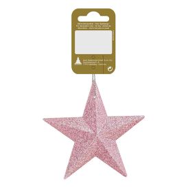 Jólatrésskraut stjarna Ø9,5cm bleik
