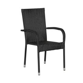 Garðstóll Sunfun Anna polyrattan svartur