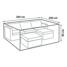 Yfirbreiðsla fyrir garðsett 200x200x85 cm Sunfun svört