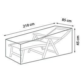 Yfirbreiðsla fyrir sólbekk 210x85x45 cm Sunfun svört