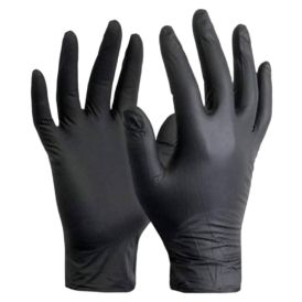 Hanskar Nitril svartir S 100stk
