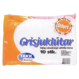 Grisjuklútar 10stk