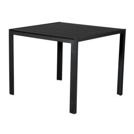 Garðborð Bordeaux Sunfun 90x90cm svart
