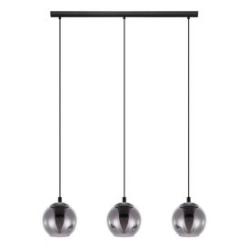 Loftljós Ariscani 3x40W E27 reyklitað/svart L76,5 cm