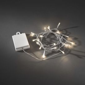 Jólasería með stillingum 40 LED hlýtt ljós Konstsmide 390cm IP44 4xAA