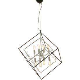 Hangandi ljós 8xE14 Cubes 73x73 cm svart/króm