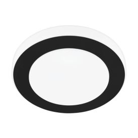 Kúpull LED Carpi IP44 3,6W Ø30cm svartur
