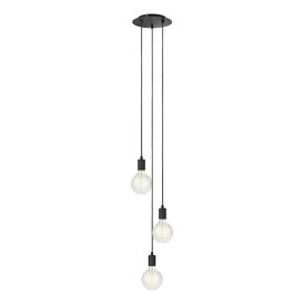 Loftljós 3xE27 Taklampa Markslöjd svart