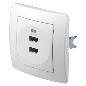 USB tengill 5V 2,4A Ekonomik hvítur