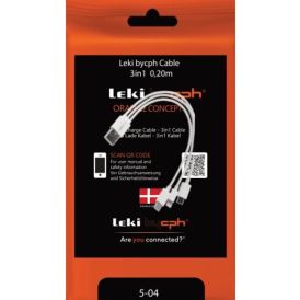 Hleðslusnúra 3in1 USB Leki 30cm