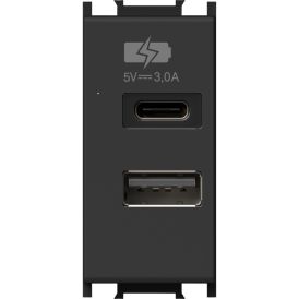 USB A&C tengill 2FA 1M Modul svartur