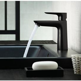 Handlaugartæki Hansgrohe Talis E110 Matt Svart m.botnventil