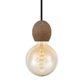 Skrautpera með perustæði E27 40W Halo Design dökkt tré