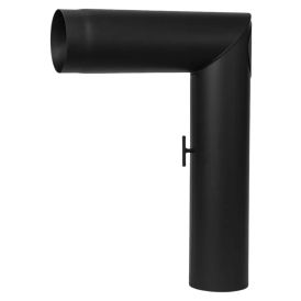 Rör fyrir kamínu 90° 700x500xØ150 mm Aduro svart