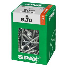 Tréskrúfur TX30 Ø6x70 mm 125 stk Spax wirox