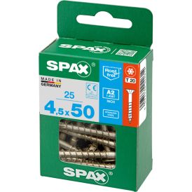 Tréskrúfur TX20 Ø4,5x50 mm 25 stk Spax A2