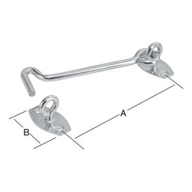 Stormkrókur með auga 120mm Vormann galv.