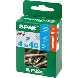 Tréskrúfur TX20 Ø4,5x40 mm 25 stk Spax A2