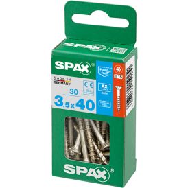 Tréskrúfur TX15 Ø3,5x40 mm 30 stk Spax A2