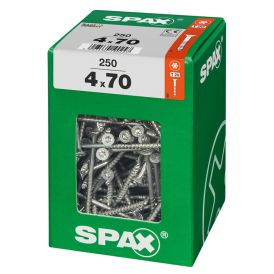 Tréskrúfur TX20 Ø4x70 mm 250 stk Spax wirox