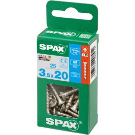 Tréskrúfur TX15 Ø3,5x20 mm 25 stk Spax A2