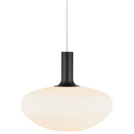 Hangandi ljós E27 Alton hvítt gler Ø35 cm
