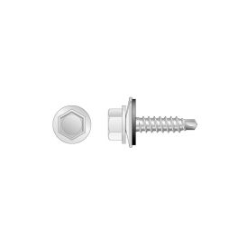 Borskrúfa M14 5,5x35mm 250 stk RAL9010 hvítar