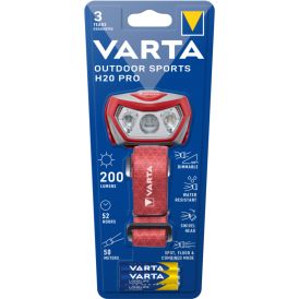 Höfuðljós Varta H20 rautt