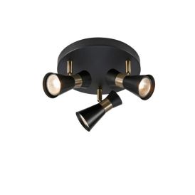 Kastarar 3xGU10 Folie 20,5 cm svart