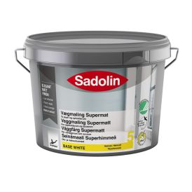 Vegg- og loftmálning Supermatt base hvítur 2,5L Sadolin