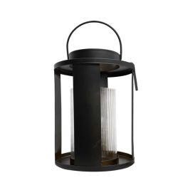 Lukt svört/kopar málm/gler 30cm Garden Life