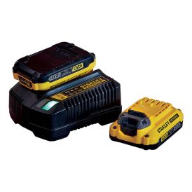 Hleðslutæki og rafhlöður 18V 2x2Ah Stanley FatMax V20