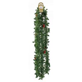 Jólaskraut greni með berjum 270 cm